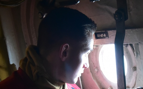 Keeping an eye on flight operations aboard CGC Bertholf