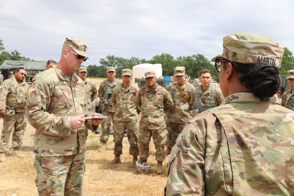 Command Sgt. Maj. Ted Copeland visits CSTX