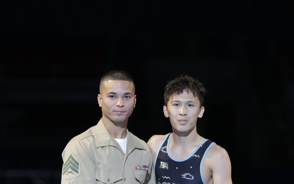 Marines support wrestlers at USMC National Championships