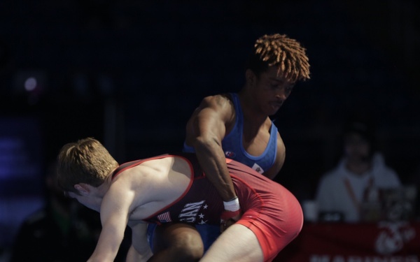 Marines support wrestlers at USMC National Championships