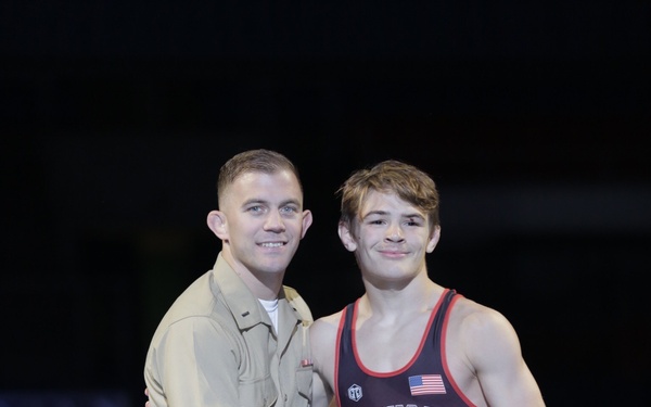 Marines support wrestlers at USMC National Championships