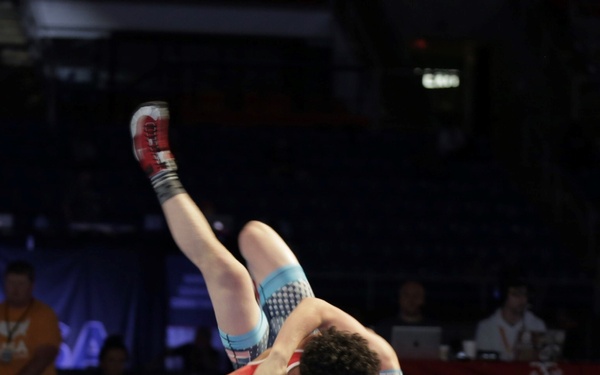 Marines support wrestlers at USMC National Championships