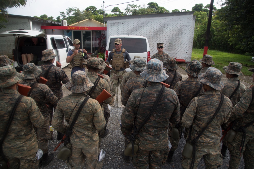 Marines conduct training to strengthen partnerships with Guatemalan Marines in Guatemala