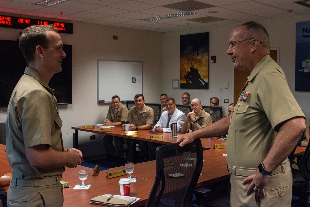 U.S. Navy Surgeon General and Chief, U.S. Navy Bureau of Medicine and Surgery, Visits Naval Hospital Naples