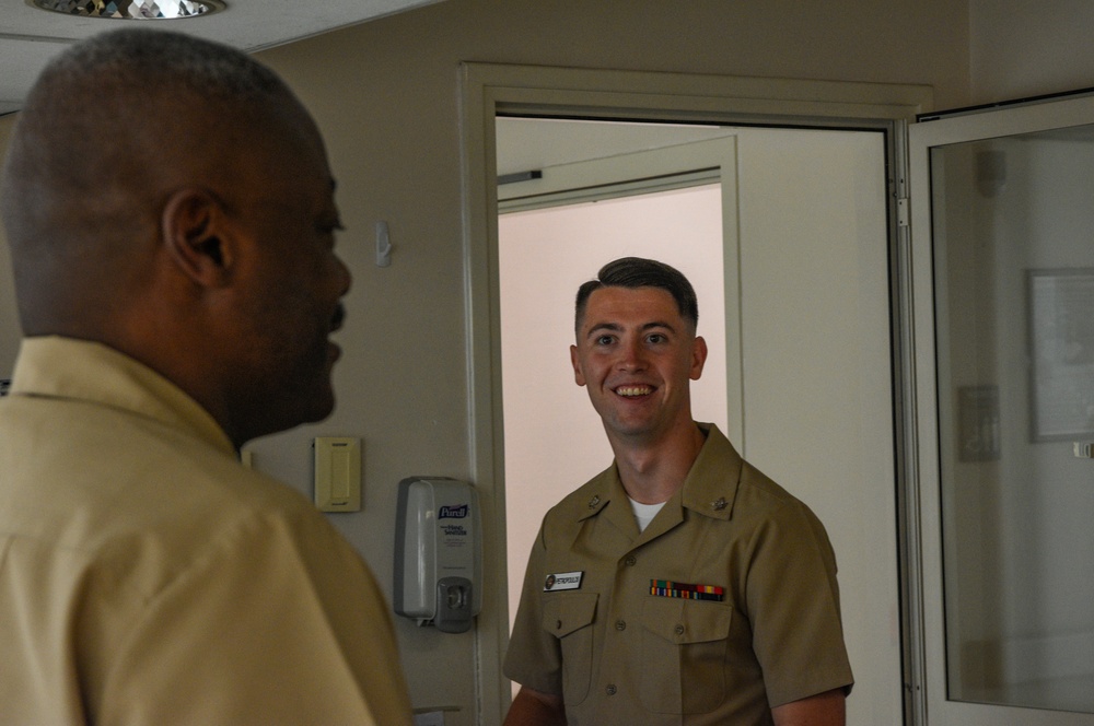 U.S. Navy Surgeon General and Chief, U.S. Navy Bureau of Medicine and Surgery, Visits Naval Hospital Naples