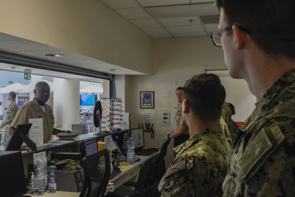 U.S. Navy Surgeon General and Chief, U.S. Navy Bureau of Medicine and Surgery, Visits Naval Hospital Naples