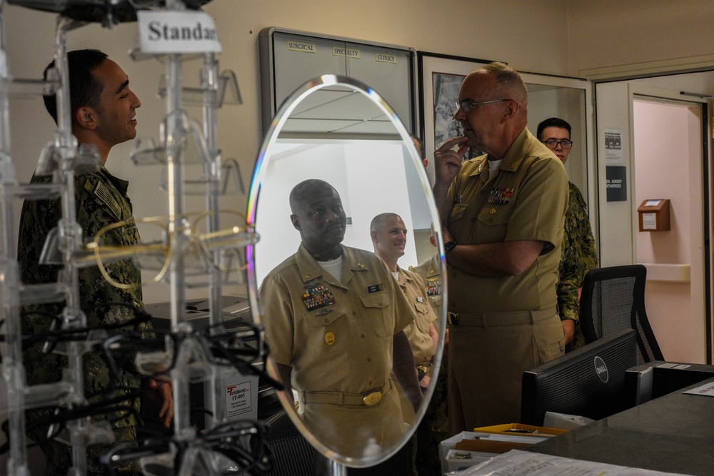 U.S. Navy Surgeon General and Chief, U.S. Navy Bureau of Medicine and Surgery, Visits Naval Hospital Naples