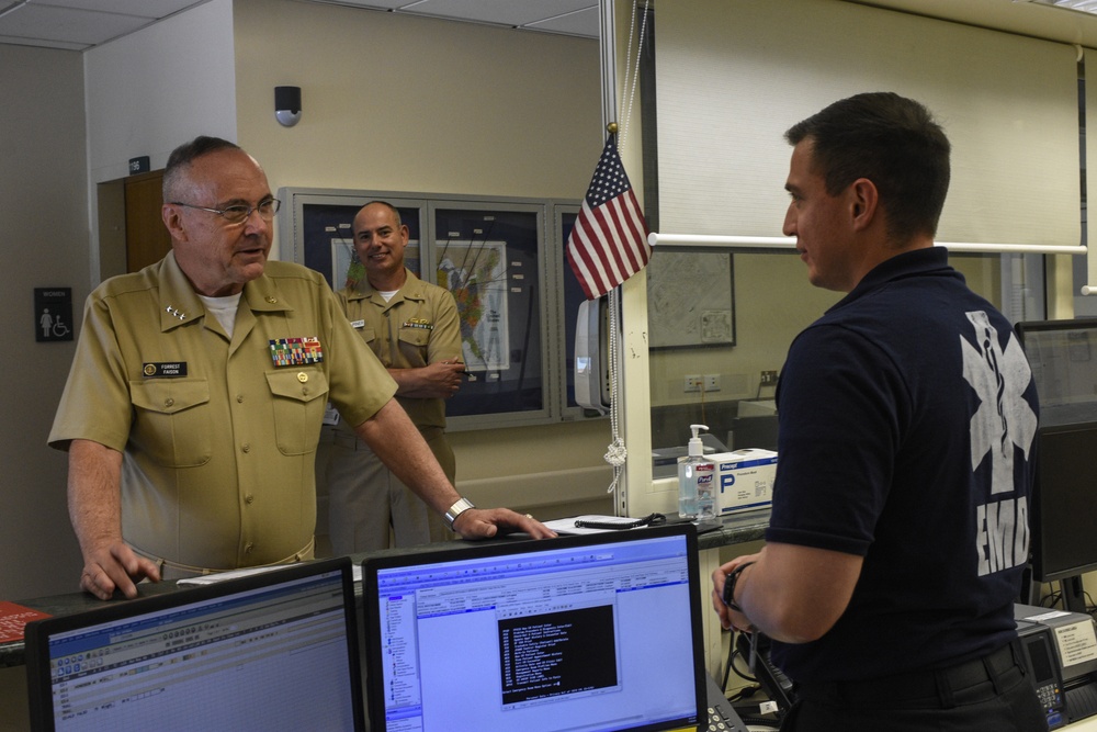 U.S. Navy Surgeon General and Chief, U.S. Navy Bureau of Medicine and Surgery, Visits Naval Hospital Naples