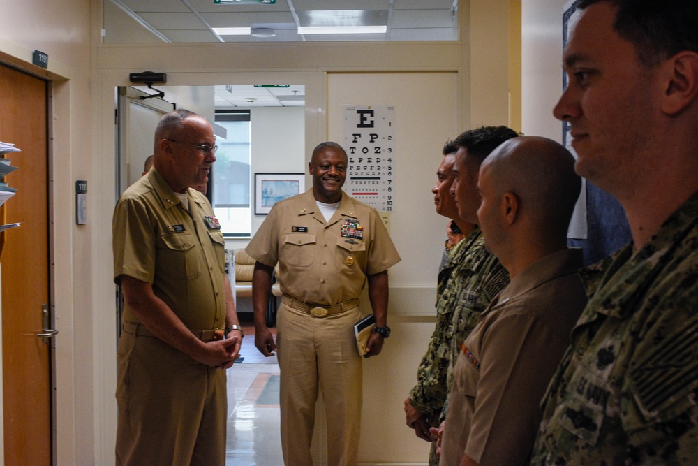 U.S. Navy Surgeon General and Chief, U.S. Navy Bureau of Medicine and Surgery, Visits Naval Hospital Naples