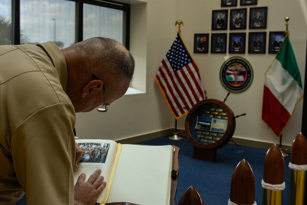 U.S. Navy Surgeon General and Chief, U.S. Navy Bureau of Medicine and Surgery, Visits Naval Hospital Naples