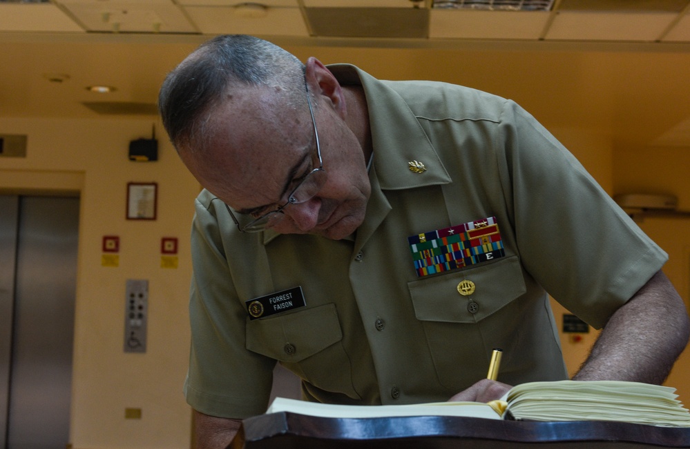 U.S. Navy Surgeon General and Chief, U.S. Navy Bureau of Medicine and Surgery, Visits Naval Hospital Naples