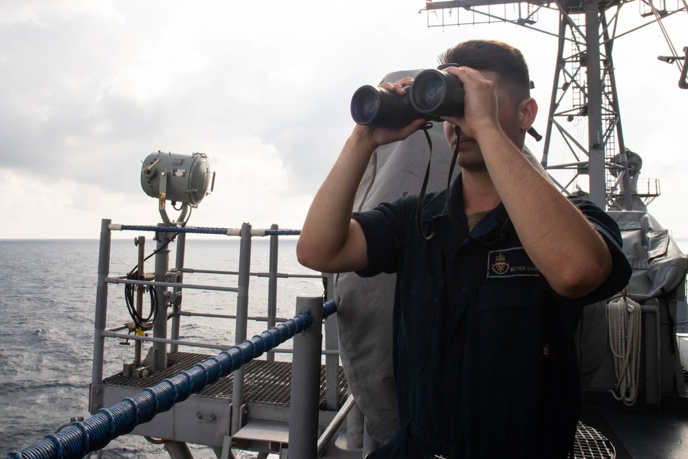 USS Antietam Bridge Team