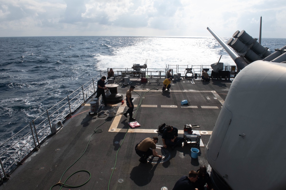 USS Antietam Bridge Team