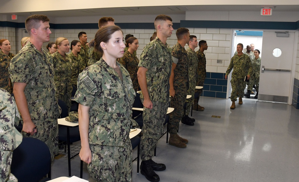 190719 CNSTC SPEAKS TO NROTC NSI MIDSHIPMAN INSTRUCTORS