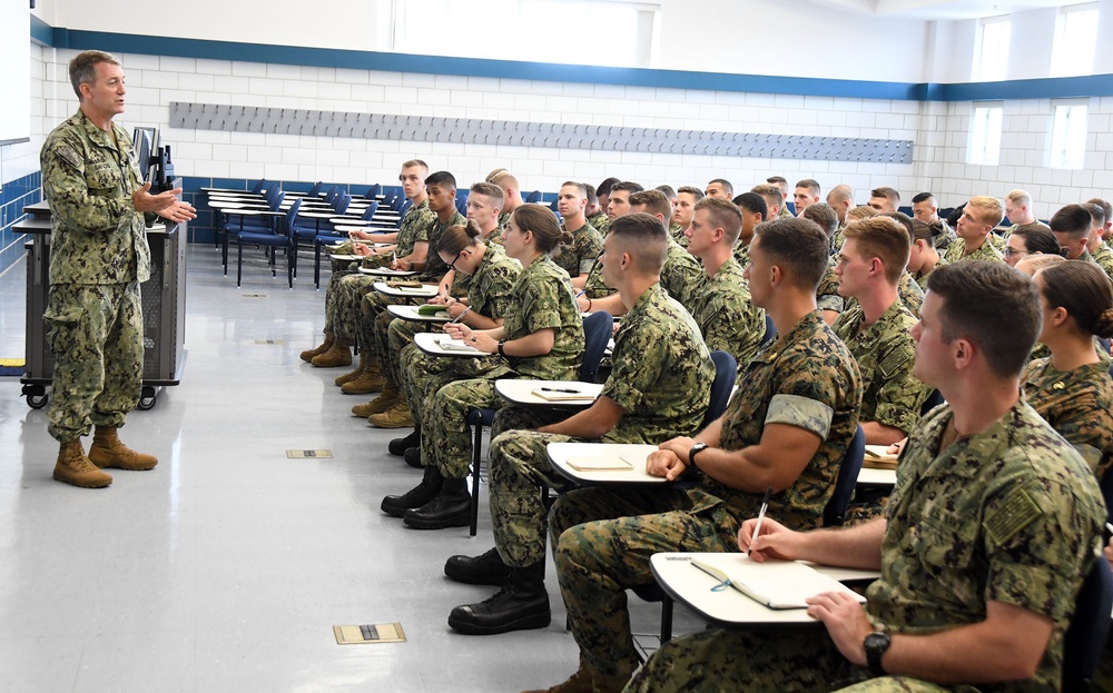 190719 CNSTC SPEAKS TO NROTC NSI MIDSHIPMAN INSTRUCTORS