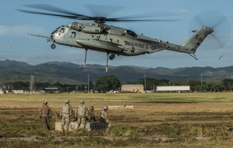 Marines conduct helicopter support training with Army in Honduras