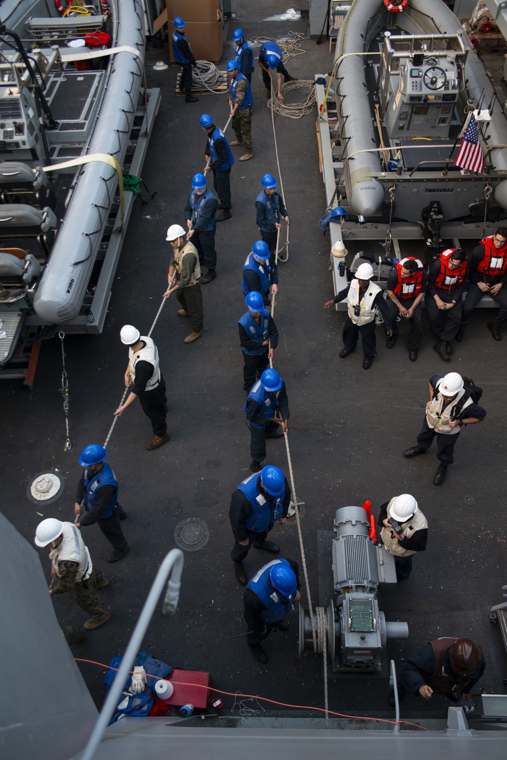 USS Green Bay (LPD 20) Replenishment at Sea