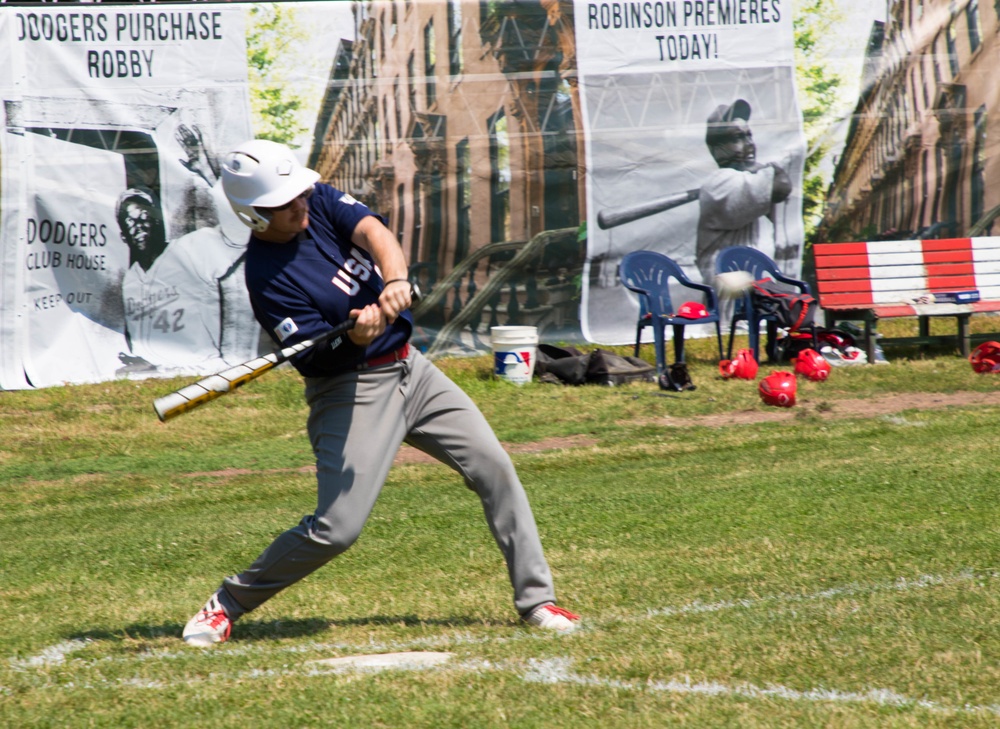 Soldiers participate in international baseball game