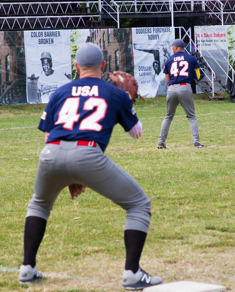 Soldiers participate in international baseball game