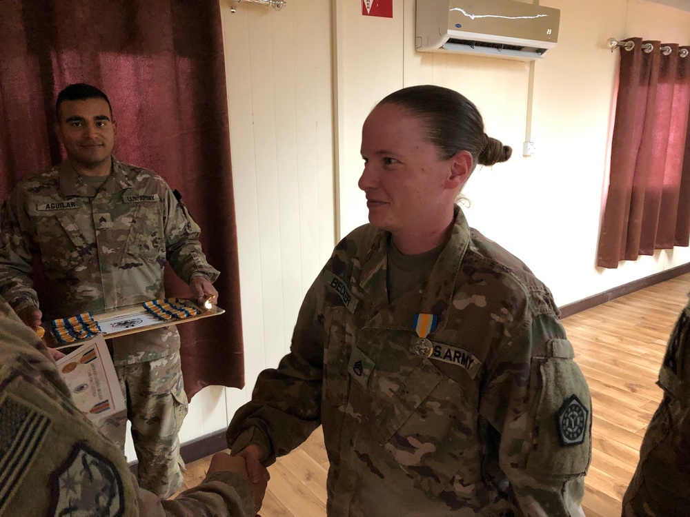 108th Sustainment Brigade Operation Inherent Resolve Campaign Medal Ceremony