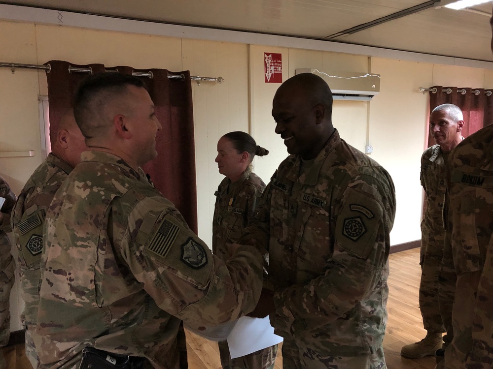 108th Sustainment Brigade Operation Inherent Resolve Campaign Medal Ceremony