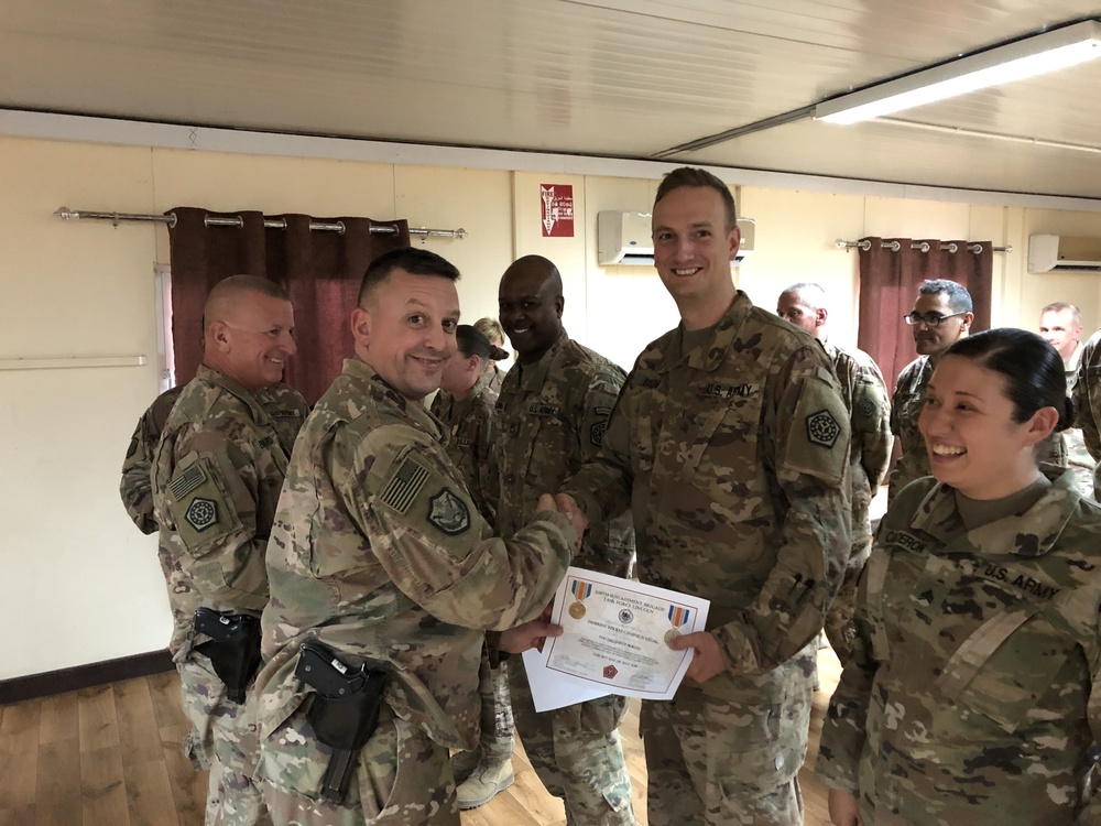 108th Sustainment Brigade Operation Inherent Resolve Campaign Medal Ceremony