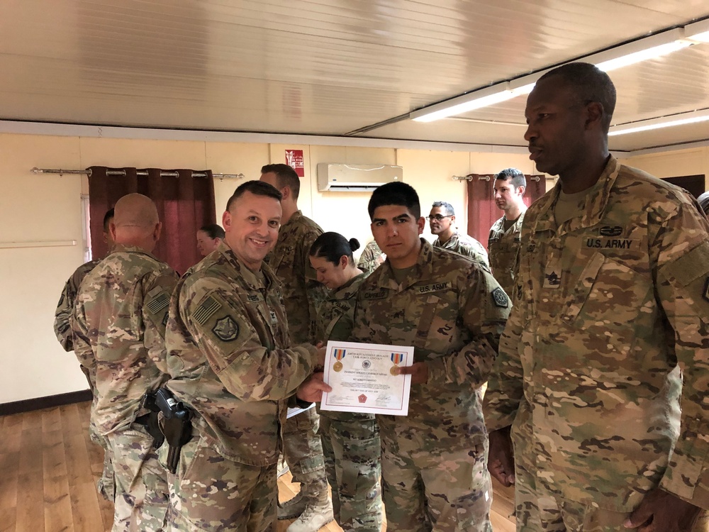 108th Sustainment Brigade Operation Inherent Resolve Campaign Medal Ceremony