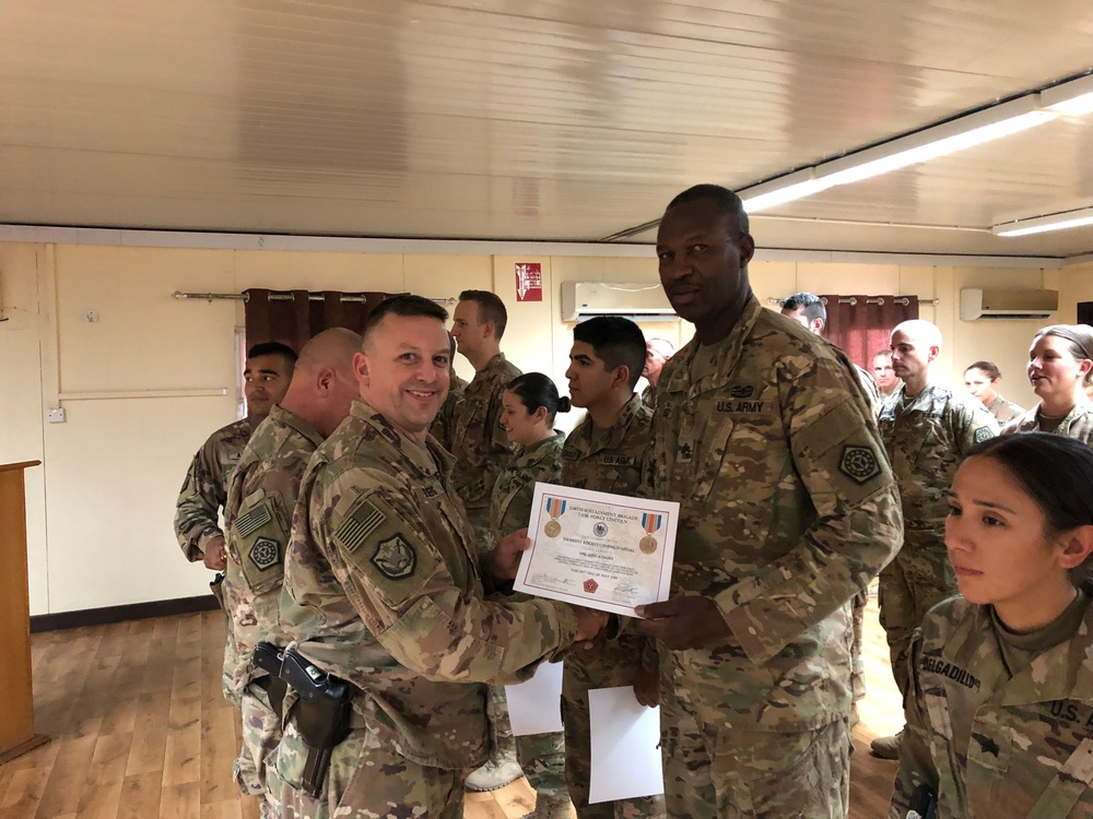 108th Sustainment Brigade Operation Inherent Resolve Campaign Medal Ceremony