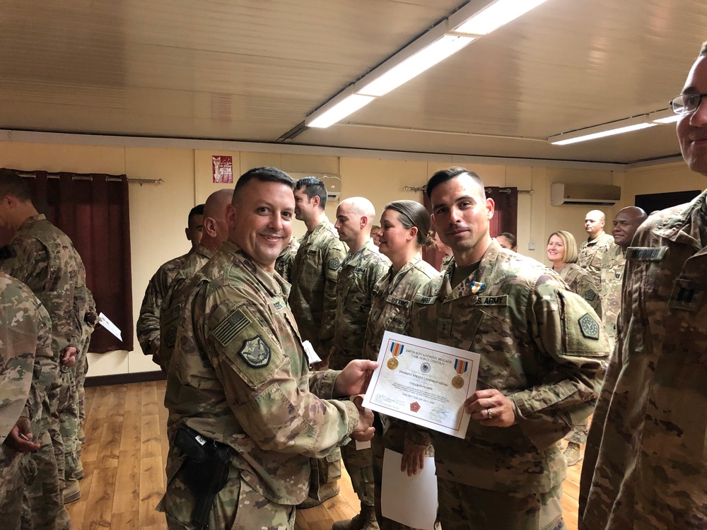 108th Sustainment Brigade Operation Inherent Resolve Campaign Medal Ceremony