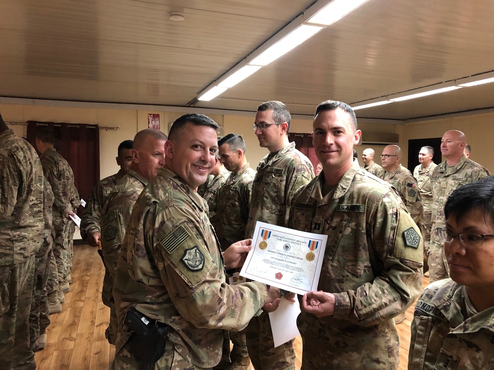 108th Sustainment Brigade Operation Inherent Resolve Campaign Medal Ceremony