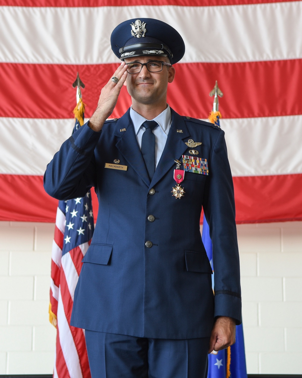 317th OG change of command ceremony