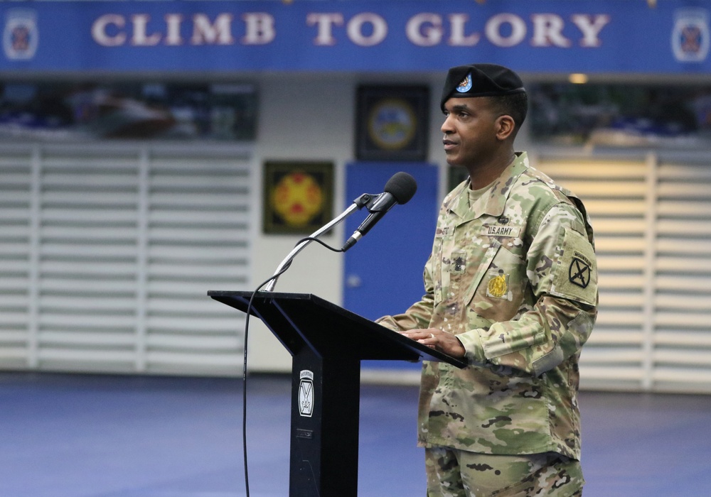 Bostic relinquishes responsibility as 10th HSTB command sergeant major