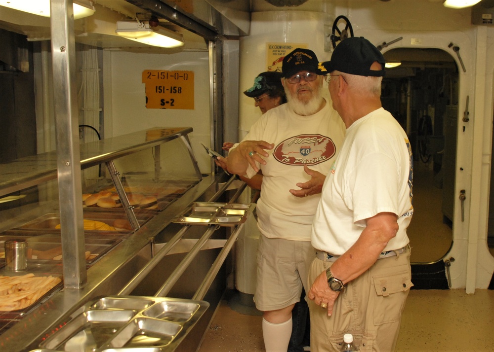 Battleship Plank Owner tours ship