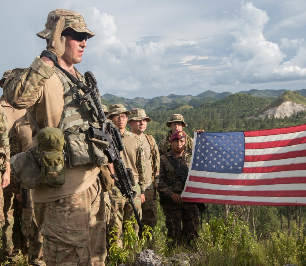 US Soldier reenlists alongside allies