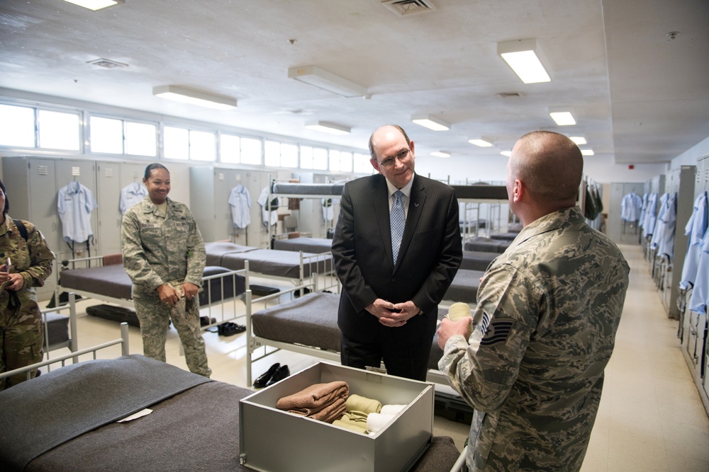 SECAF visits his old basic training dorms