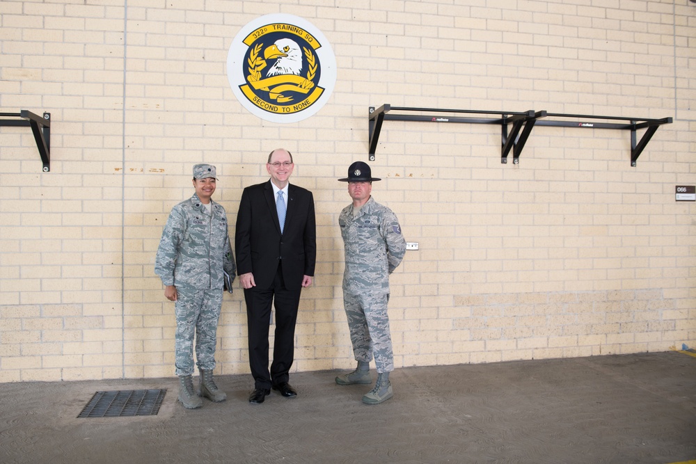 SECAF visits his old basic training dorms