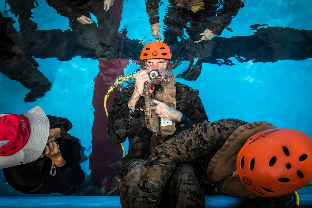 Amphibious War Fighters | 3rd MLG Marines take on the &quot;Helo-Dunker&quot;