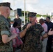 Maj. Gen. Rock Jr. bids farewell to the Marines of Headquarters and Support Battalion