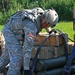 Soldier Prepares Ammunition for Delivery