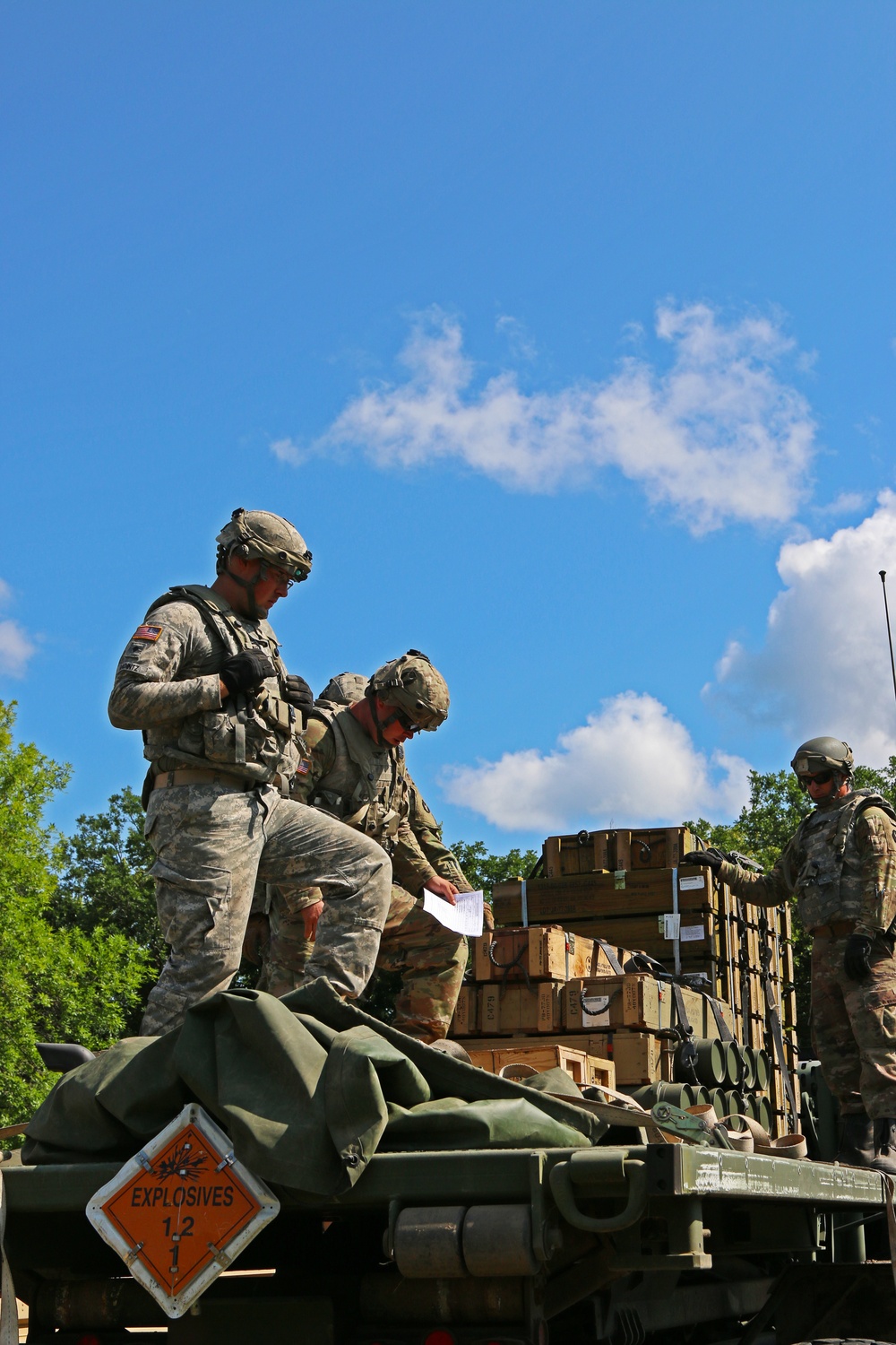 Soldiers Deliver Ammunition to Supporting Unit.