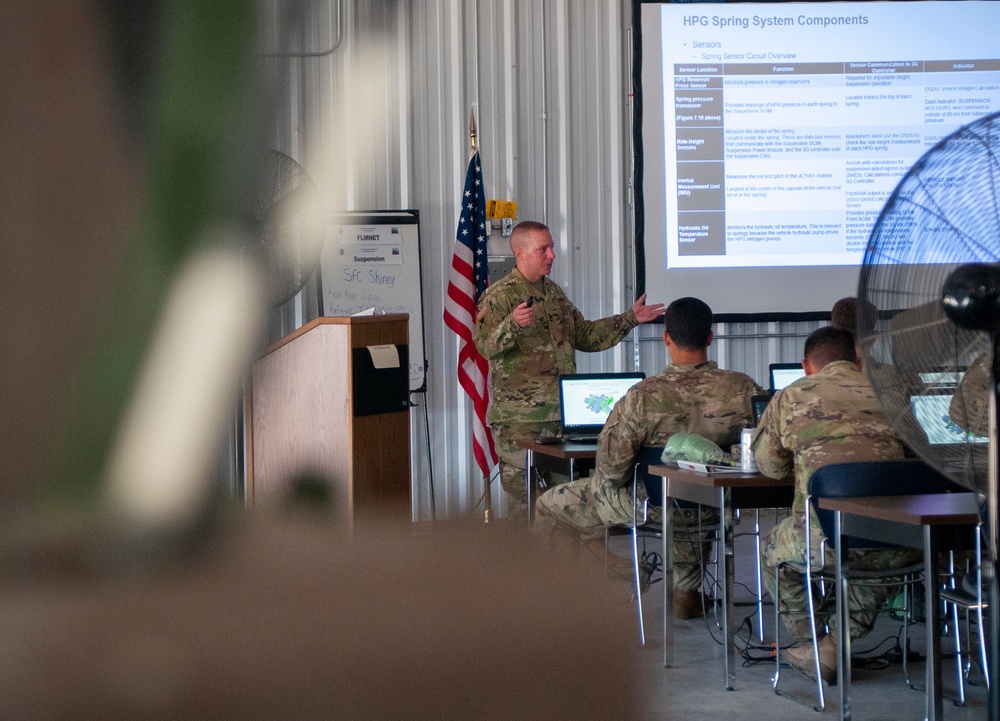 Mechanic Soldiers learn Army's newest vehicle