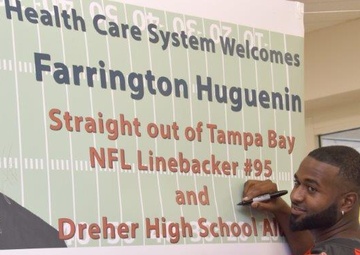 Columbia VAHCS welcomes local NFL player in partnership with Veteran Service Organization