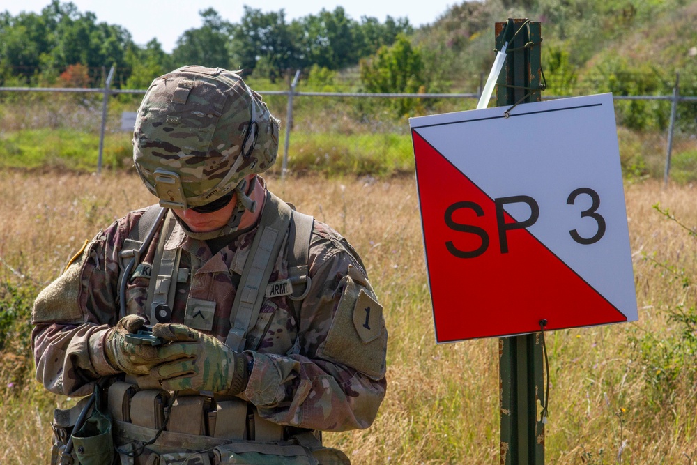 Soldiers conduct land navigation for EIB