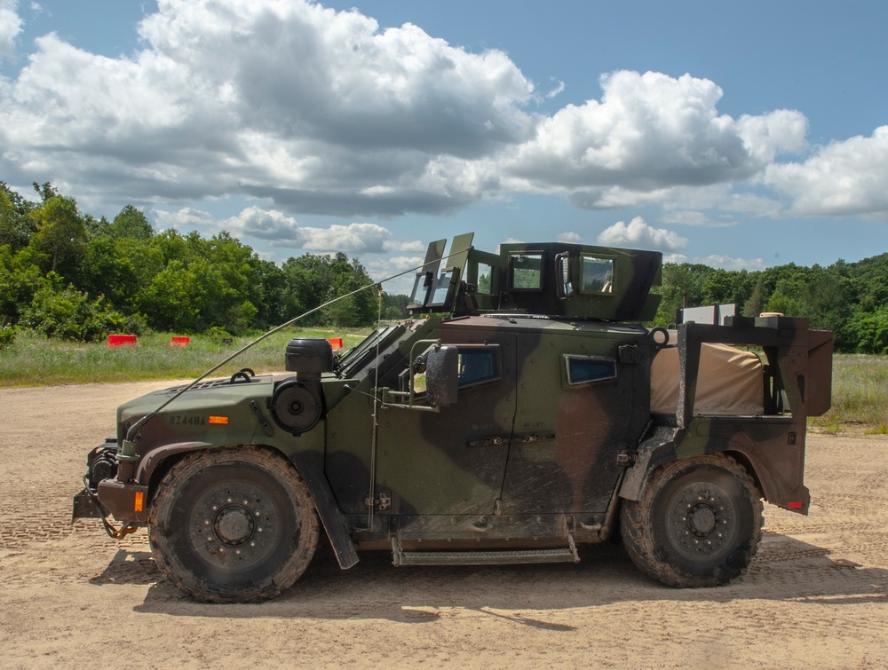 New military vehicle shreds obstacle course