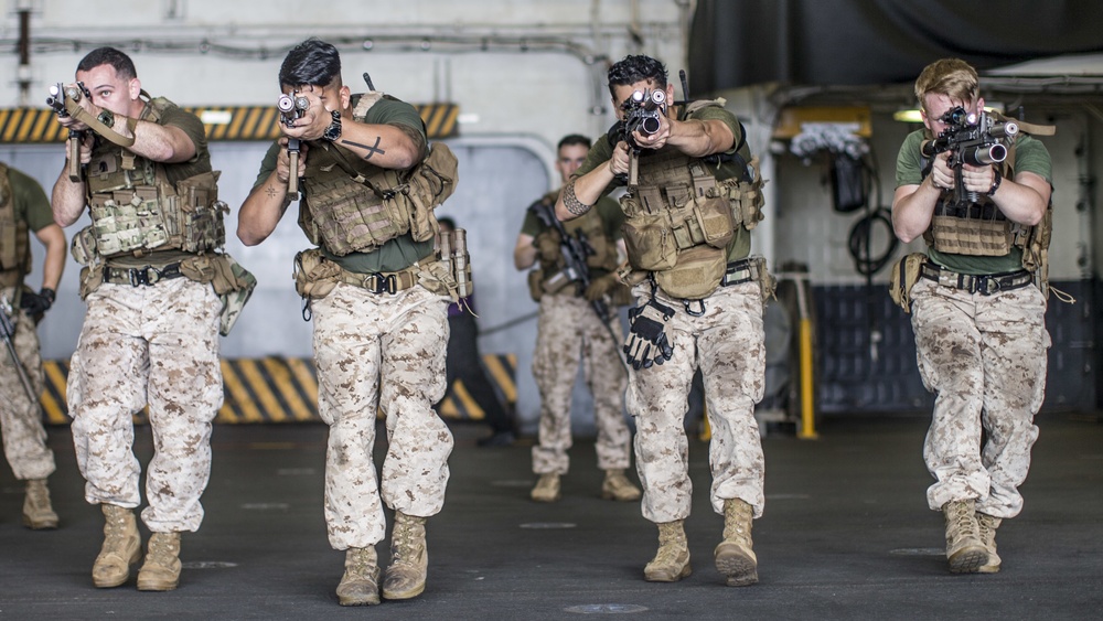 11th MEU Immediate Action Drills aboard the USS Boxer