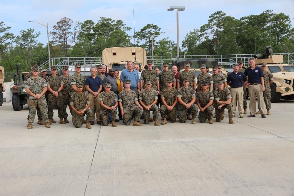 Department of the Navy and Marine Corps leadership tour JLTV fielding site in star-studded event