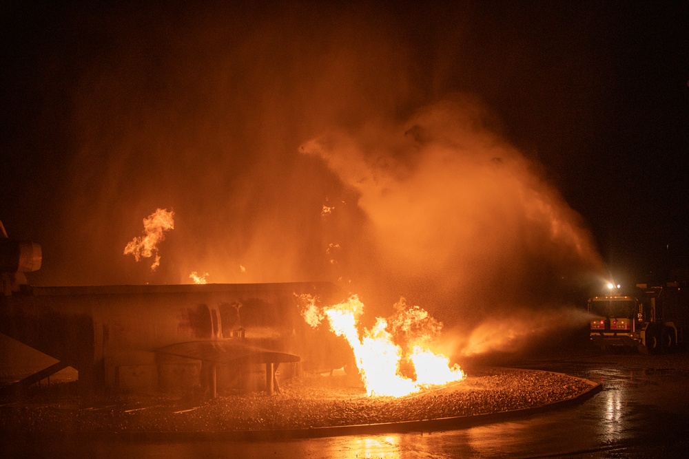 Latvian, Estonian, and Air National Guard firefighters train during Northern Strike 19