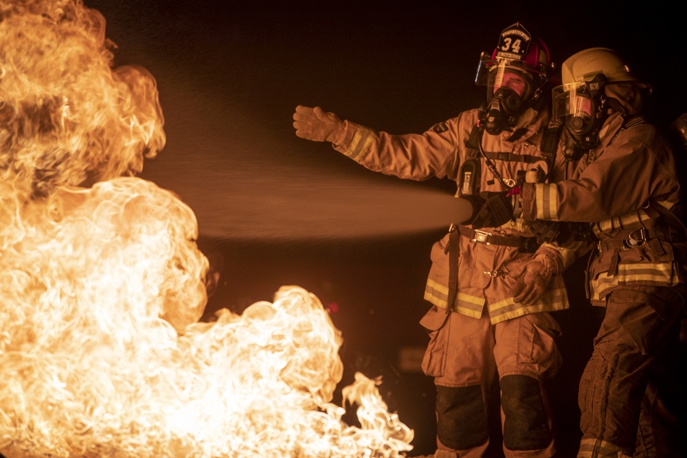 Latvian, Estonian, and Air National Guard firefighters train during Northern Strike 19