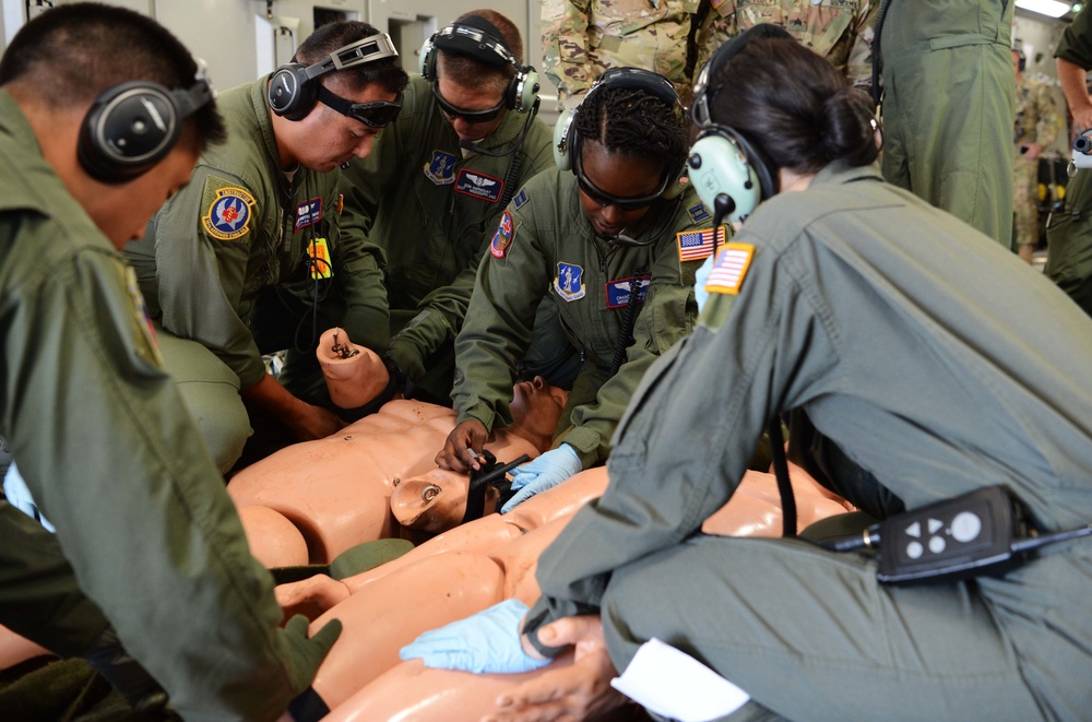 18th AES performs first joint intratheater air evacuation training on island