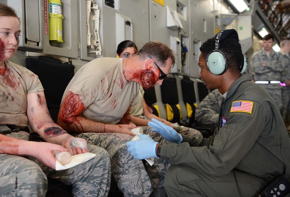 18th AES performs first joint intratheater air evacuation training on island